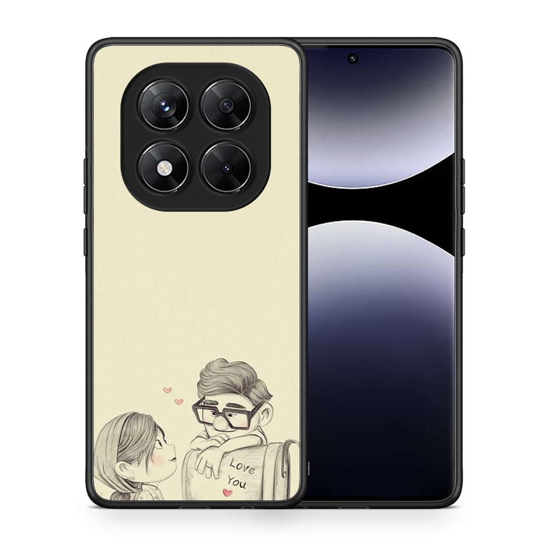 Θήκη Xiaomi Redmi Note 14 Pro 5G / Poco X7 Carl And Ellie από τη Smartfits με σχέδιο στο πίσω μέρος και μαύρο περίβλημα | Xiaomi Redmi Note 14 Pro 5G / Poco X7 Carl And Ellie case with colorful back and black bezels