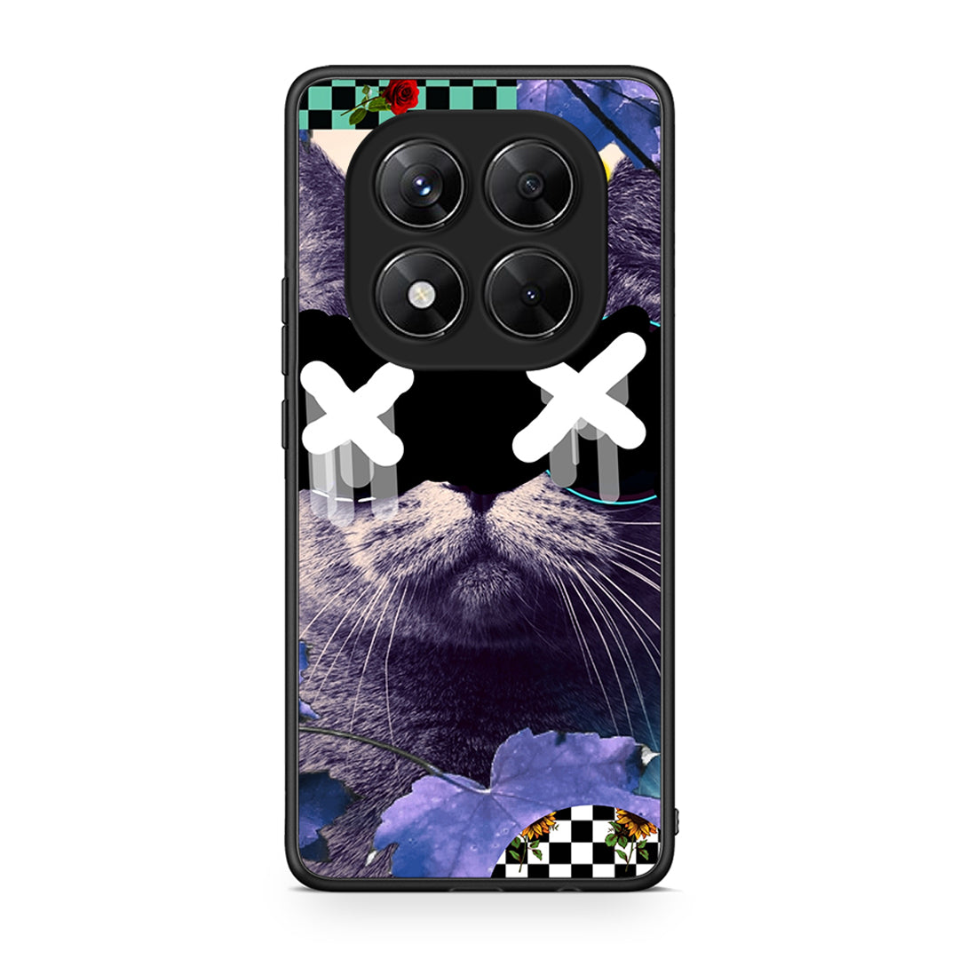Xiaomi Redmi Note 14 Pro 5G / Poco X7 Cat Collage θήκη από τη Smartfits με σχέδιο στο πίσω μέρος και μαύρο περίβλημα | Smartphone case with colorful back and black bezels by Smartfits