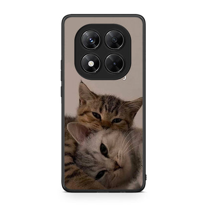 Xiaomi Redmi Note 14 Pro 5G / Poco X7 Cats In Love Θήκη από τη Smartfits με σχέδιο στο πίσω μέρος και μαύρο περίβλημα | Smartphone case with colorful back and black bezels by Smartfits