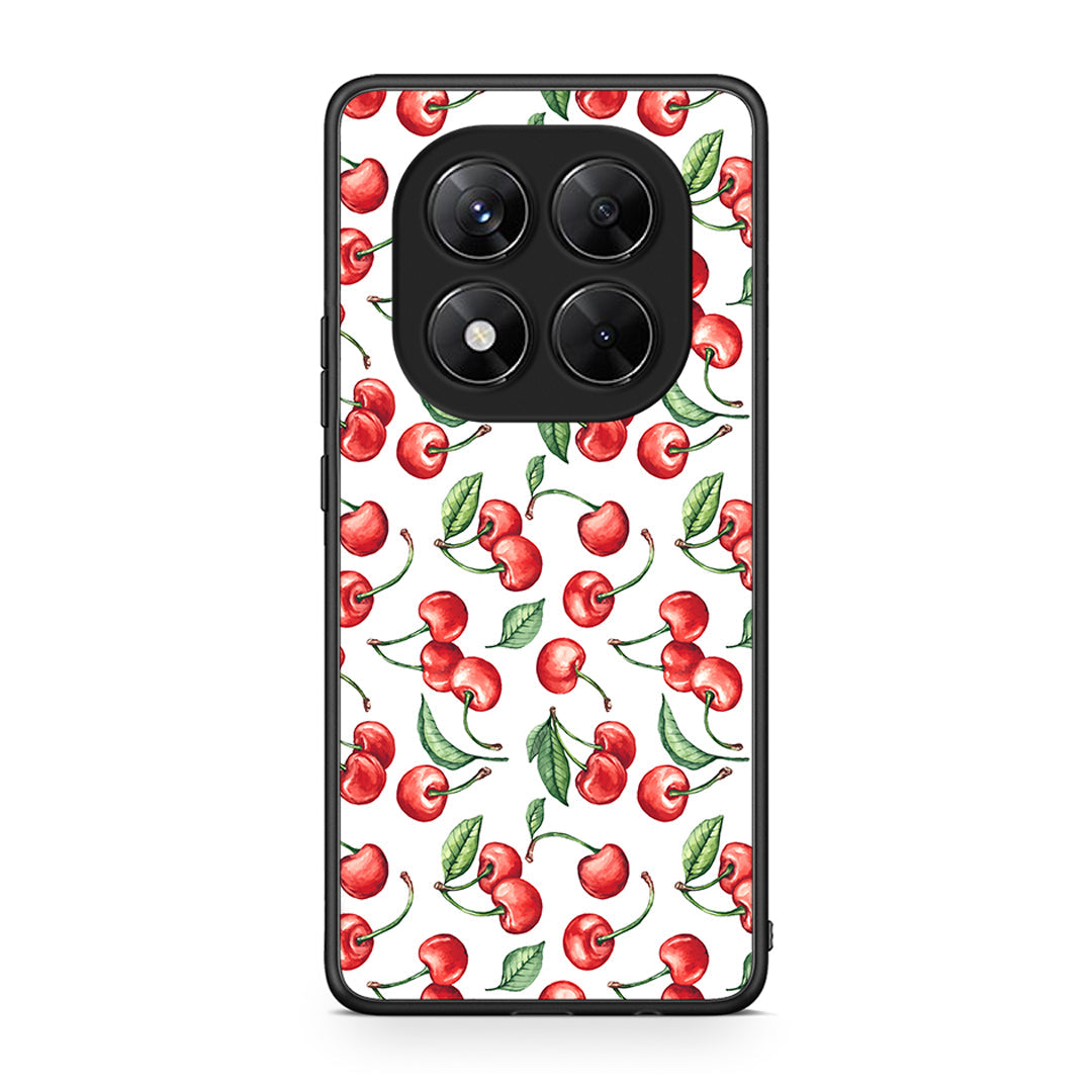 Xiaomi Redmi Note 14 Pro 5G / Poco X7 Cherry Summer θήκη από τη Smartfits με σχέδιο στο πίσω μέρος και μαύρο περίβλημα | Smartphone case with colorful back and black bezels by Smartfits