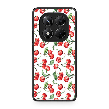 Xiaomi Redmi Note 14 Pro 5G / Poco X7 Cherry Summer θήκη από τη Smartfits με σχέδιο στο πίσω μέρος και μαύρο περίβλημα | Smartphone case with colorful back and black bezels by Smartfits