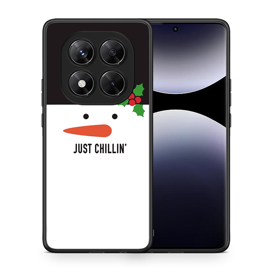 Θήκη Xiaomi Redmi Note 14 Pro 5G / Poco X7 Christmas Chillin από τη Smartfits με σχέδιο στο πίσω μέρος και μαύρο περίβλημα | Xiaomi Redmi Note 14 Pro 5G / Poco X7 Christmas Chillin case with colorful back and black bezels