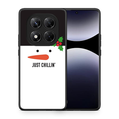 Θήκη Xiaomi Redmi Note 14 Pro 5G / Poco X7 Christmas Chillin από τη Smartfits με σχέδιο στο πίσω μέρος και μαύρο περίβλημα | Xiaomi Redmi Note 14 Pro 5G / Poco X7 Christmas Chillin case with colorful back and black bezels