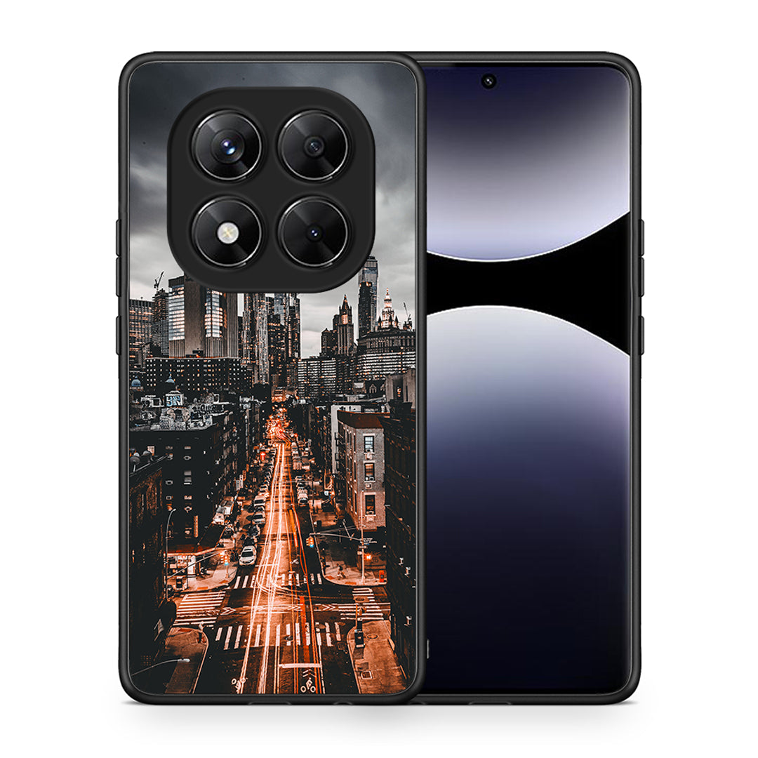 Θήκη Xiaomi Redmi Note 14 Pro 5G / Poco X7 City Lights από τη Smartfits με σχέδιο στο πίσω μέρος και μαύρο περίβλημα | Xiaomi Redmi Note 14 Pro 5G / Poco X7 City Lights case with colorful back and black bezels