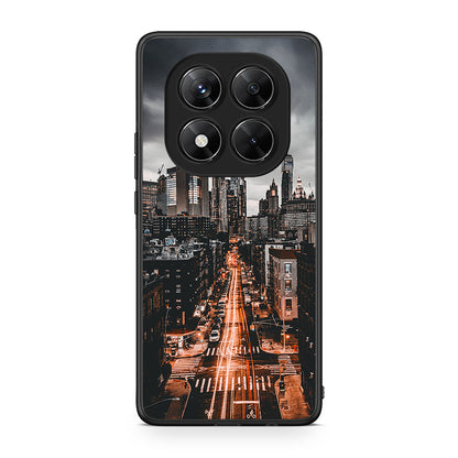 Xiaomi Redmi Note 14 Pro 5G / Poco X7 City Lights θήκη από τη Smartfits με σχέδιο στο πίσω μέρος και μαύρο περίβλημα | Smartphone case with colorful back and black bezels by Smartfits