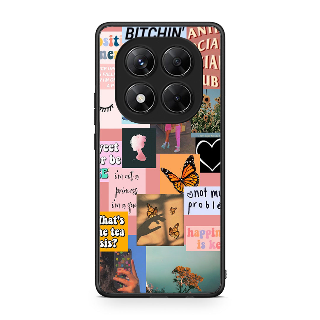 Xiaomi Redmi Note 14 Pro 5G / Poco X7 Collage Bitchin Θήκη Αγίου Βαλεντίνου από τη Smartfits με σχέδιο στο πίσω μέρος και μαύρο περίβλημα | Smartphone case with colorful back and black bezels by Smartfits