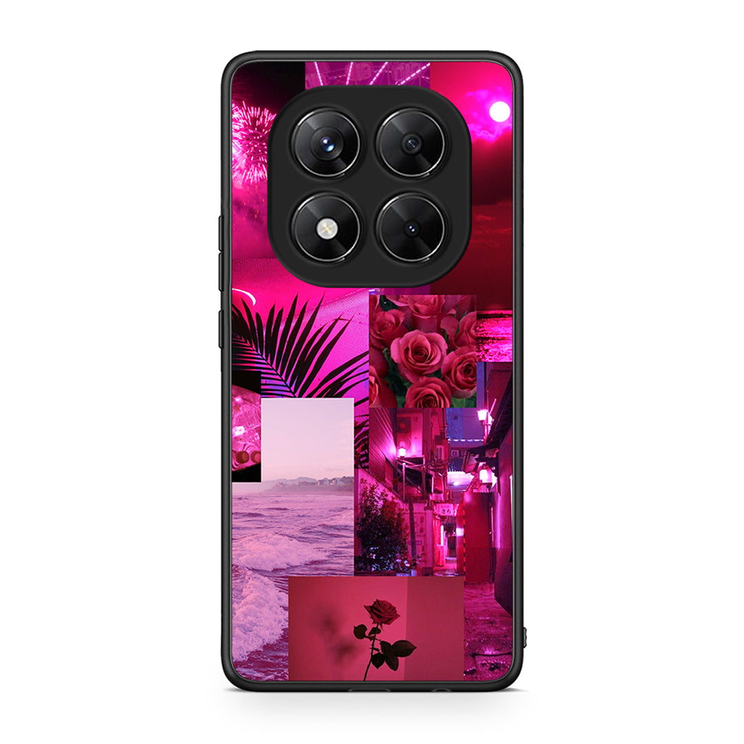 Xiaomi Redmi Note 14 Pro 5G / Poco X7 Collage Red Roses Θήκη Αγίου Βαλεντίνου από τη Smartfits με σχέδιο στο πίσω μέρος και μαύρο περίβλημα | Smartphone case with colorful back and black bezels by Smartfits