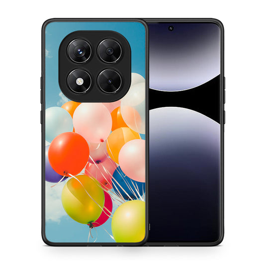 Θήκη Xiaomi Redmi Note 14 Pro 5G / Poco X7 Colorful Balloons από τη Smartfits με σχέδιο στο πίσω μέρος και μαύρο περίβλημα | Xiaomi Redmi Note 14 Pro 5G / Poco X7 Colorful Balloons case with colorful back and black bezels