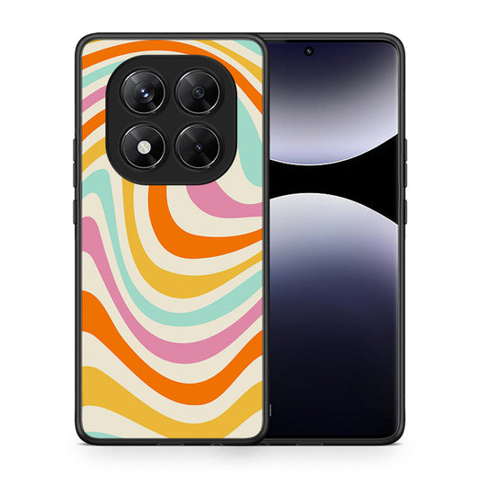 Θήκη Xiaomi Redmi Note 14 Pro 5G / Poco X7 Colourful Waves από τη Smartfits με σχέδιο στο πίσω μέρος και μαύρο περίβλημα | Xiaomi Redmi Note 14 Pro 5G / Poco X7 Colourful Waves case with colorful back and black bezels