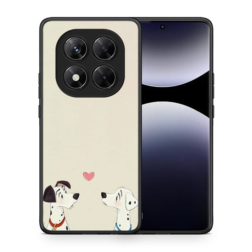 Θήκη Xiaomi Redmi Note 14 Pro 5G / Poco X7 Dalmatians Love από τη Smartfits με σχέδιο στο πίσω μέρος και μαύρο περίβλημα | Xiaomi Redmi Note 14 Pro 5G / Poco X7 Dalmatians Love case with colorful back and black bezels