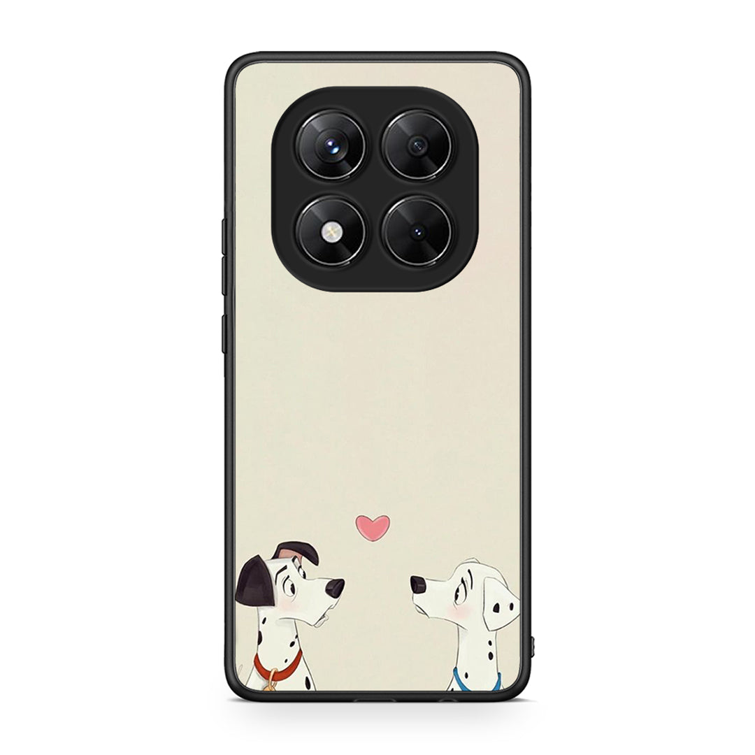 Xiaomi Redmi Note 14 Pro 5G / Poco X7 Dalmatians Love θήκη από τη Smartfits με σχέδιο στο πίσω μέρος και μαύρο περίβλημα | Smartphone case with colorful back and black bezels by Smartfits
