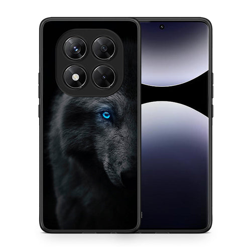 Θήκη Xiaomi Redmi Note 14 Pro 5G / Poco X7 Dark Wolf από τη Smartfits με σχέδιο στο πίσω μέρος και μαύρο περίβλημα | Xiaomi Redmi Note 14 Pro 5G / Poco X7 Dark Wolf case with colorful back and black bezels