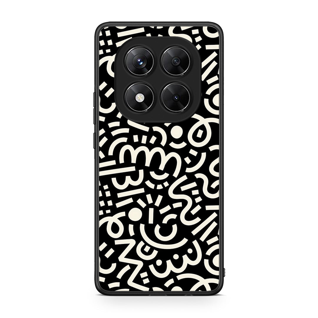 Xiaomi Redmi Note 14 Pro 5G / Poco X7 Doodle Art Θήκη από τη Smartfits με σχέδιο στο πίσω μέρος και μαύρο περίβλημα | Smartphone case with colorful back and black bezels by Smartfits