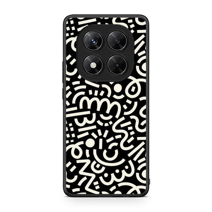 Xiaomi Redmi Note 14 Pro 5G / Poco X7 Doodle Art Θήκη από τη Smartfits με σχέδιο στο πίσω μέρος και μαύρο περίβλημα | Smartphone case with colorful back and black bezels by Smartfits