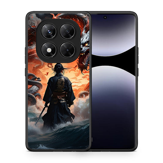 Θήκη Xiaomi Redmi Note 14 Pro 5G / Poco X7 Dragons Fight από τη Smartfits με σχέδιο στο πίσω μέρος και μαύρο περίβλημα | Xiaomi Redmi Note 14 Pro 5G / Poco X7 Dragons Fight case with colorful back and black bezels