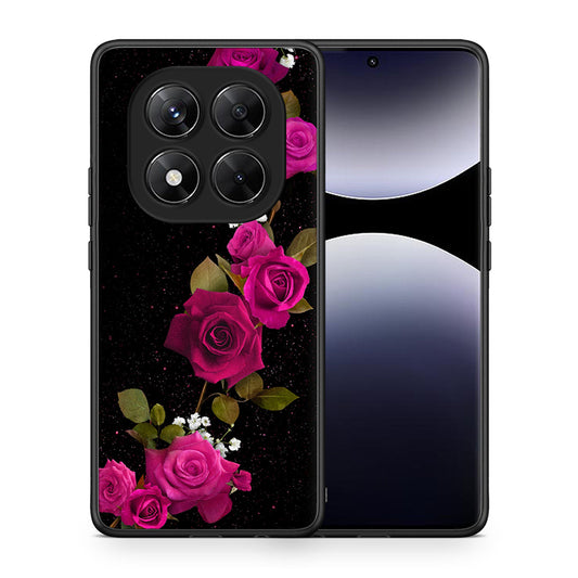 Θήκη Xiaomi Redmi Note 14 Pro 5G / Poco X7 Red Roses Flower από τη Smartfits με σχέδιο στο πίσω μέρος και μαύρο περίβλημα | Xiaomi Redmi Note 14 Pro 5G / Poco X7 Red Roses Flower case with colorful back and black bezels