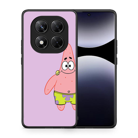 Θήκη Xiaomi Redmi Note 14 Pro 5G / Poco X7 Friends Patrick από τη Smartfits με σχέδιο στο πίσω μέρος και μαύρο περίβλημα | Xiaomi Redmi Note 14 Pro 5G / Poco X7 Friends Patrick case with colorful back and black bezels