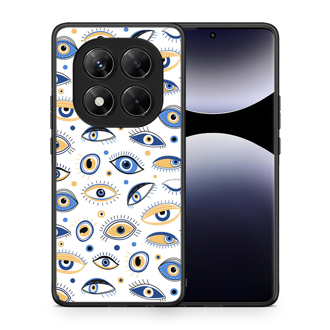 Θήκη Xiaomi Redmi Note 14 Pro 5G / Poco X7 Ftou Ftou από τη Smartfits με σχέδιο στο πίσω μέρος και μαύρο περίβλημα | Xiaomi Redmi Note 14 Pro 5G / Poco X7 Ftou Ftou case with colorful back and black bezels
