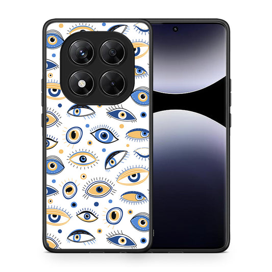 Θήκη Xiaomi Redmi Note 14 Pro 5G / Poco X7 Ftou Ftou από τη Smartfits με σχέδιο στο πίσω μέρος και μαύρο περίβλημα | Xiaomi Redmi Note 14 Pro 5G / Poco X7 Ftou Ftou case with colorful back and black bezels