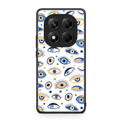 Xiaomi Redmi Note 14 Pro 5G / Poco X7 Ftou Ftou θήκη από τη Smartfits με σχέδιο στο πίσω μέρος και μαύρο περίβλημα | Smartphone case with colorful back and black bezels by Smartfits