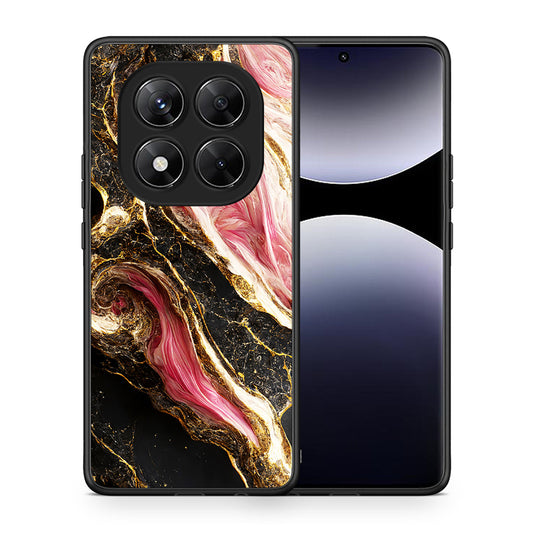 Θήκη Xiaomi Redmi Note 14 Pro 5G / Poco X7 Glamorous Pink Marble από τη Smartfits με σχέδιο στο πίσω μέρος και μαύρο περίβλημα | Xiaomi Redmi Note 14 Pro 5G / Poco X7 Glamorous Pink Marble case with colorful back and black bezels