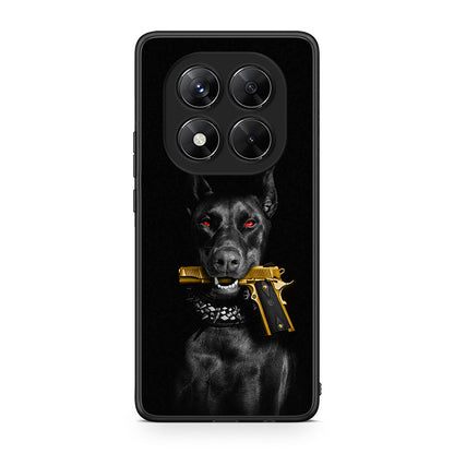 Xiaomi Redmi Note 14 Pro 5G / Poco X7 Golden Gun Θήκη Αγίου Βαλεντίνου από τη Smartfits με σχέδιο στο πίσω μέρος και μαύρο περίβλημα | Smartphone case with colorful back and black bezels by Smartfits