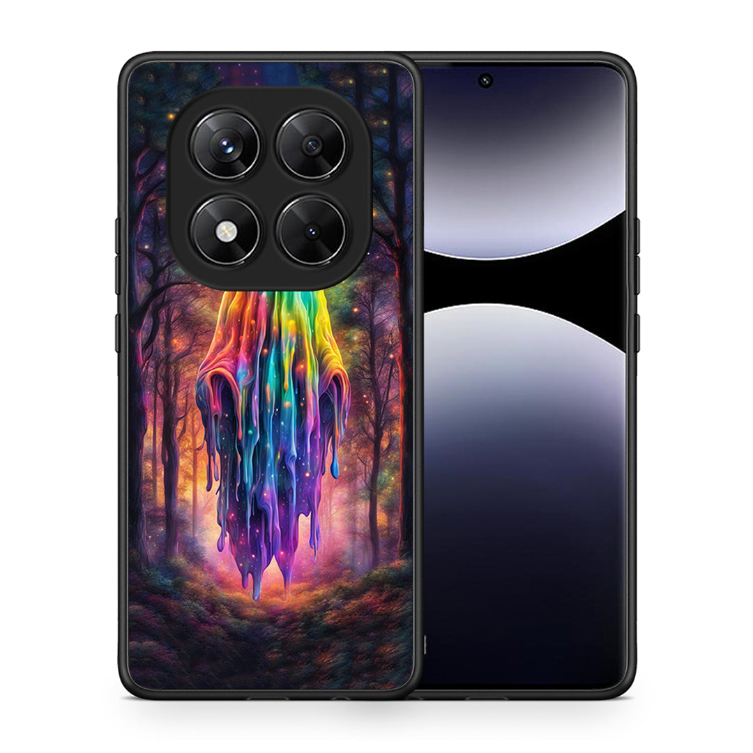 Θήκη Xiaomi Redmi Note 14 Pro 5G / Poco X7 Halloween Ghost από τη Smartfits με σχέδιο στο πίσω μέρος και μαύρο περίβλημα | Xiaomi Redmi Note 14 Pro 5G / Poco X7 Halloween Ghost case with colorful back and black bezels