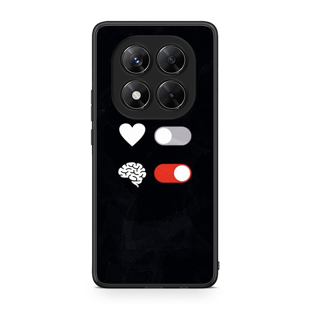 Xiaomi Redmi Note 14 Pro 5G / Poco X7 Heart Vs Brain Θήκη Αγίου Βαλεντίνου από τη Smartfits με σχέδιο στο πίσω μέρος και μαύρο περίβλημα | Smartphone case with colorful back and black bezels by Smartfits