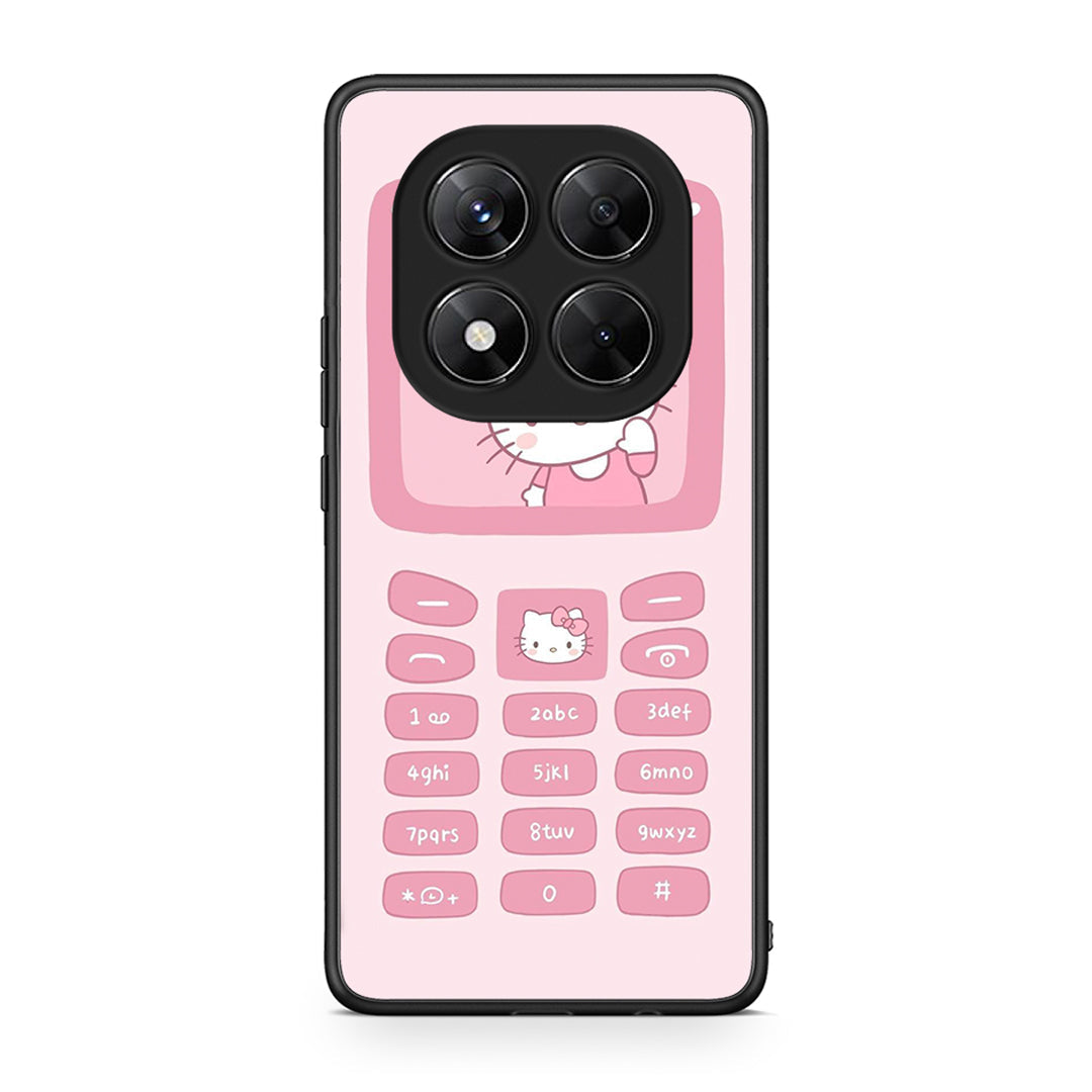 Xiaomi Redmi Note 14 Pro 5G / Poco X7 Hello Kitten Θήκη Αγίου Βαλεντίνου από τη Smartfits με σχέδιο στο πίσω μέρος και μαύρο περίβλημα | Smartphone case with colorful back and black bezels by Smartfits