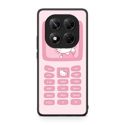 Xiaomi Redmi Note 14 Pro 5G / Poco X7 Hello Kitten Θήκη Αγίου Βαλεντίνου από τη Smartfits με σχέδιο στο πίσω μέρος και μαύρο περίβλημα | Smartphone case with colorful back and black bezels by Smartfits