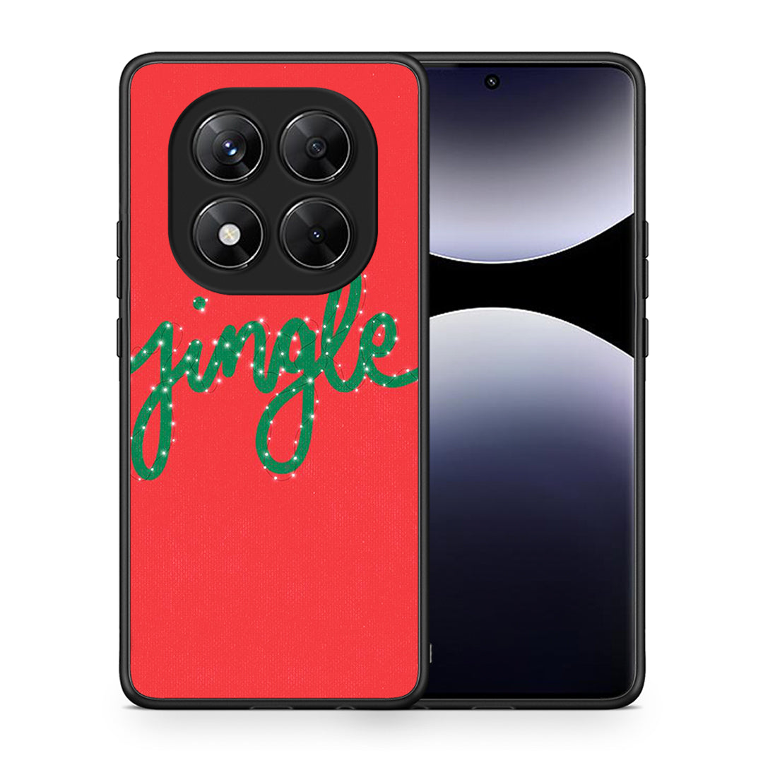 Θήκη Xiaomi Redmi Note 14 Pro 5G / Poco X7 Jingle Xmas από τη Smartfits με σχέδιο στο πίσω μέρος και μαύρο περίβλημα | Xiaomi Redmi Note 14 Pro 5G / Poco X7 Jingle Xmas case with colorful back and black bezels