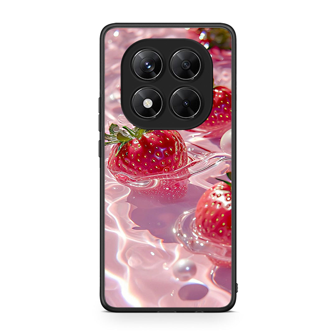 Xiaomi Redmi Note 14 Pro 5G / Poco X7 Juicy Strawberries θήκη από τη Smartfits με σχέδιο στο πίσω μέρος και μαύρο περίβλημα | Smartphone case with colorful back and black bezels by Smartfits