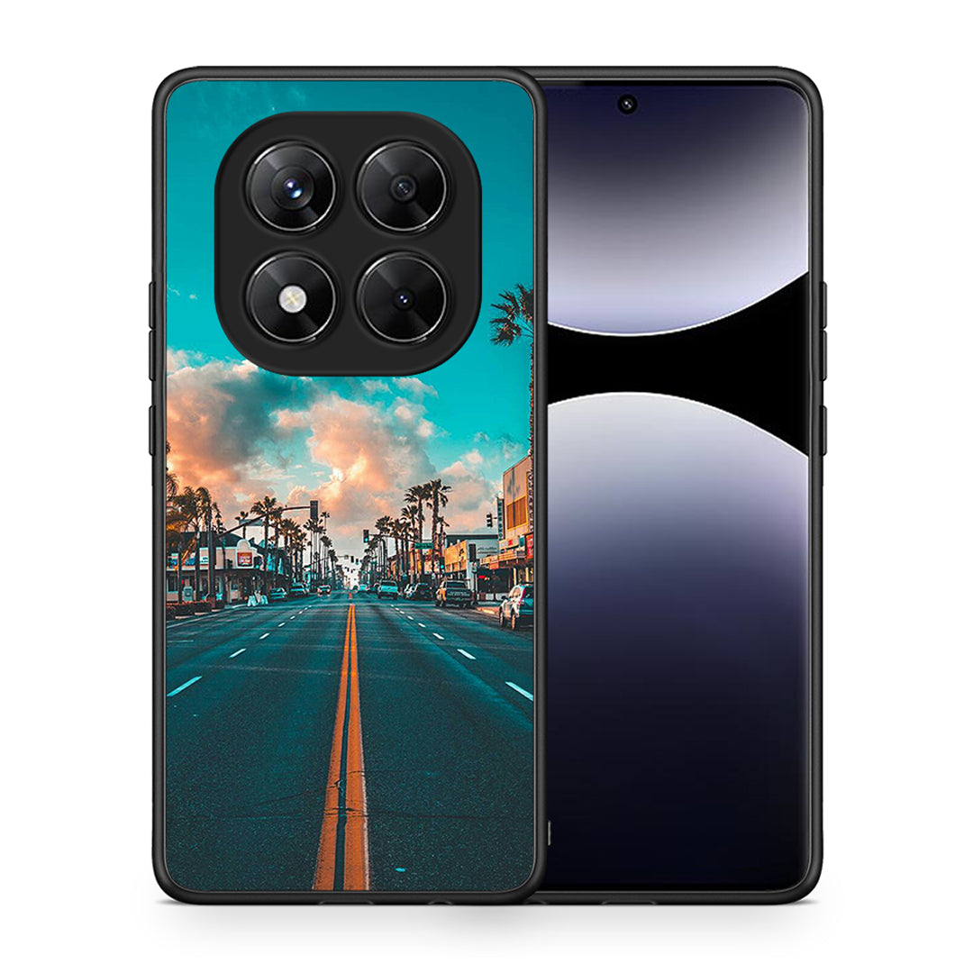 Θήκη Xiaomi Redmi Note 14 Pro 5G / Poco X7 City Landscape από τη Smartfits με σχέδιο στο πίσω μέρος και μαύρο περίβλημα | Xiaomi Redmi Note 14 Pro 5G / Poco X7 City Landscape case with colorful back and black bezels