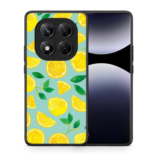 Θήκη Xiaomi Redmi Note 14 Pro 5G / Poco X7 Lemons από τη Smartfits με σχέδιο στο πίσω μέρος και μαύρο περίβλημα | Xiaomi Redmi Note 14 Pro 5G / Poco X7 Lemons case with colorful back and black bezels