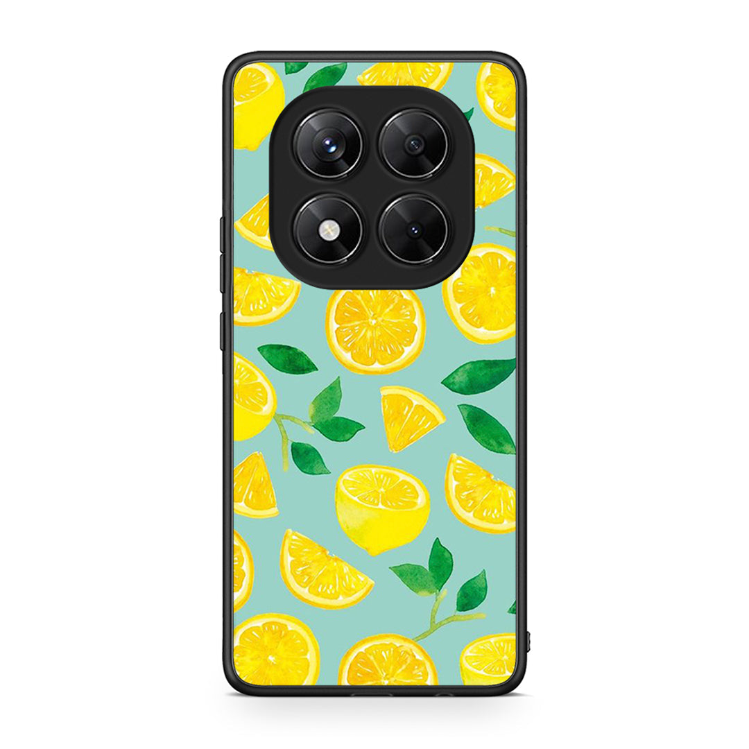 Xiaomi Redmi Note 14 Pro 5G / Poco X7 Lemons θήκη από τη Smartfits με σχέδιο στο πίσω μέρος και μαύρο περίβλημα | Smartphone case with colorful back and black bezels by Smartfits