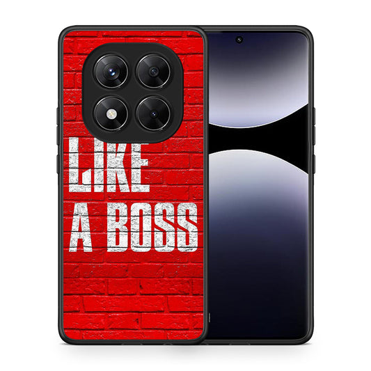 Θήκη Xiaomi Redmi Note 14 Pro 5G / Poco X7 Like A Boss από τη Smartfits με σχέδιο στο πίσω μέρος και μαύρο περίβλημα | Xiaomi Redmi Note 14 Pro 5G / Poco X7 Like A Boss case with colorful back and black bezels