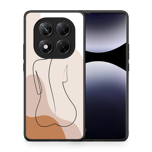 Θήκη Xiaomi Redmi Note 14 Pro 5G / Poco X7 LineArt Woman από τη Smartfits με σχέδιο στο πίσω μέρος και μαύρο περίβλημα | Xiaomi Redmi Note 14 Pro 5G / Poco X7 LineArt Woman case with colorful back and black bezels