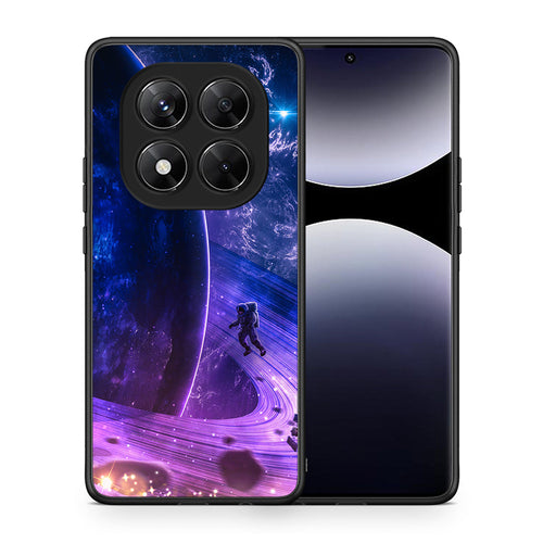 Θήκη Xiaomi Redmi Note 14 Pro 5G / Poco X7 Lost Astronaut από τη Smartfits με σχέδιο στο πίσω μέρος και μαύρο περίβλημα | Xiaomi Redmi Note 14 Pro 5G / Poco X7 Lost Astronaut case with colorful back and black bezels