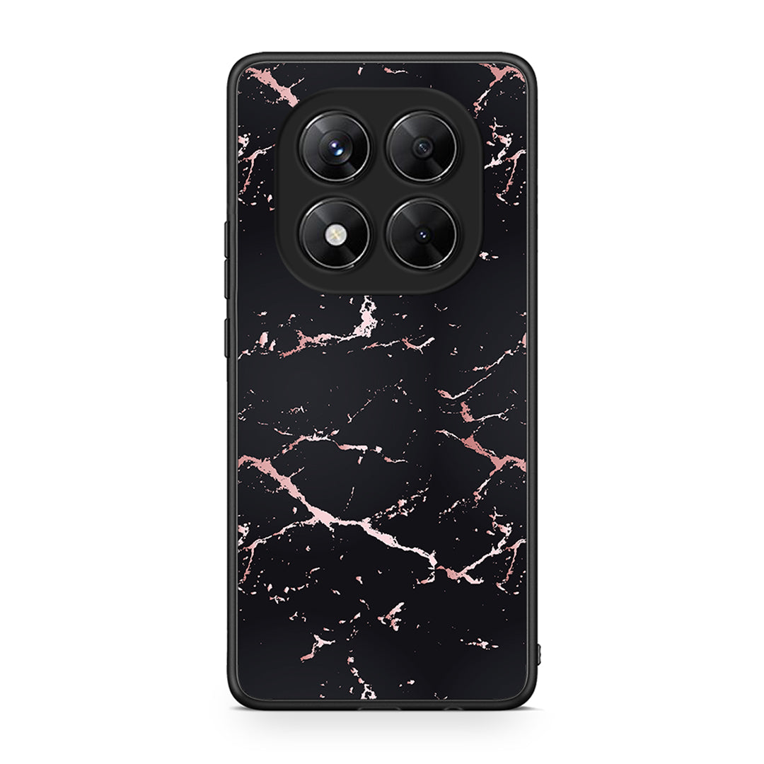4 - Xiaomi Redmi Note 14 Pro 5G / Poco X7 Black Rosegold Marble case, cover, bumper
