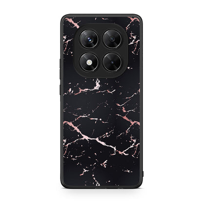 4 - Xiaomi Redmi Note 14 Pro 5G / Poco X7 Black Rosegold Marble case, cover, bumper