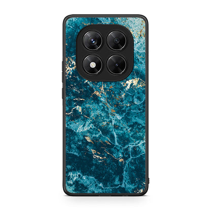 Xiaomi Redmi Note 14 Pro 5G / Poco X7 Marble Blue θήκη από τη Smartfits με σχέδιο στο πίσω μέρος και μαύρο περίβλημα | Smartphone case with colorful back and black bezels by Smartfits