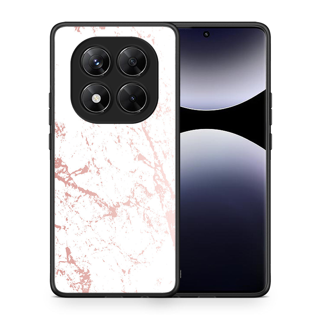 Θήκη Xiaomi Redmi Note 14 Pro 5G / Poco X7 Pink Splash Marble από τη Smartfits με σχέδιο στο πίσω μέρος και μαύρο περίβλημα | Xiaomi Redmi Note 14 Pro 5G / Poco X7 Pink Splash Marble case with colorful back and black bezels