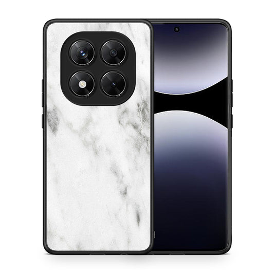 Θήκη Xiaomi Redmi Note 14 Pro 5G / Poco X7 White Marble από τη Smartfits με σχέδιο στο πίσω μέρος και μαύρο περίβλημα | Xiaomi Redmi Note 14 Pro 5G / Poco X7 White Marble case with colorful back and black bezels