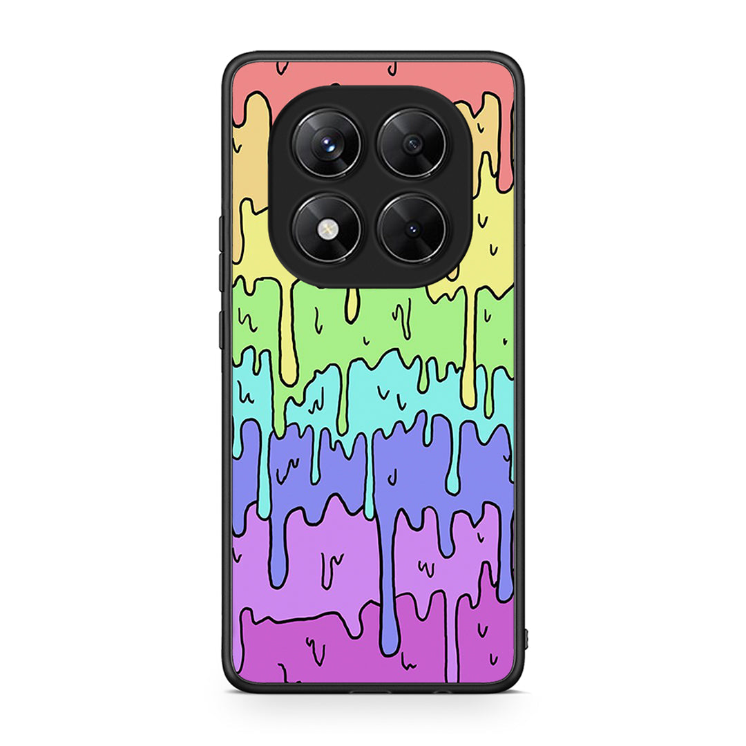 Xiaomi Redmi Note 14 Pro 5G / Poco X7 Melting Rainbow θήκη από τη Smartfits με σχέδιο στο πίσω μέρος και μαύρο περίβλημα | Smartphone case with colorful back and black bezels by Smartfits