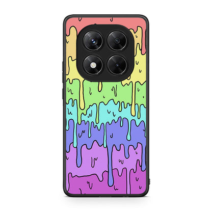 Xiaomi Redmi Note 14 Pro 5G / Poco X7 Melting Rainbow θήκη από τη Smartfits με σχέδιο στο πίσω μέρος και μαύρο περίβλημα | Smartphone case with colorful back and black bezels by Smartfits