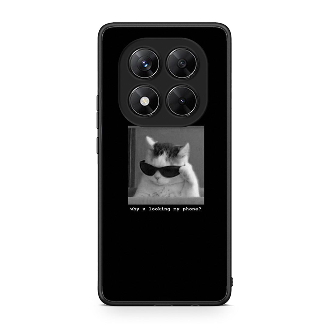 Xiaomi Redmi Note 14 Pro 5G / Poco X7 Meme Cat θήκη από τη Smartfits με σχέδιο στο πίσω μέρος και μαύρο περίβλημα | Smartphone case with colorful back and black bezels by Smartfits
