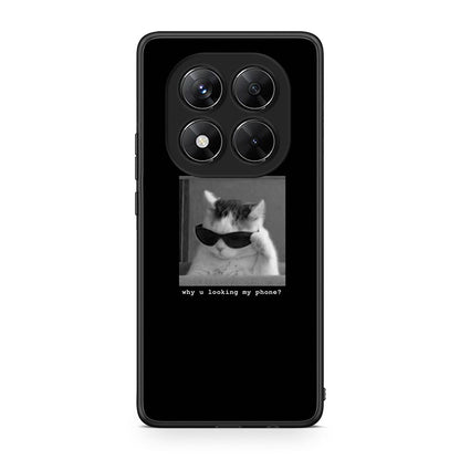 Xiaomi Redmi Note 14 Pro 5G / Poco X7 Meme Cat θήκη από τη Smartfits με σχέδιο στο πίσω μέρος και μαύρο περίβλημα | Smartphone case with colorful back and black bezels by Smartfits