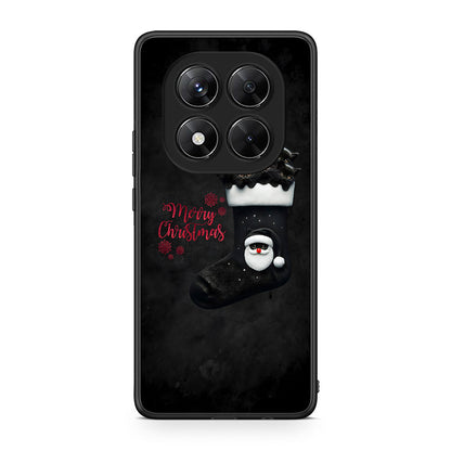 Xiaomi Redmi Note 14 Pro 5G / Poco X7 Merry Cat Christmas θήκη από τη Smartfits με σχέδιο στο πίσω μέρος και μαύρο περίβλημα | Smartphone case with colorful back and black bezels by Smartfits