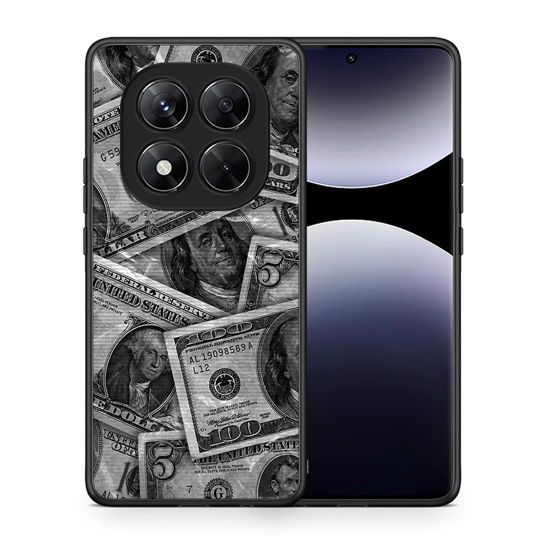 Θήκη Xiaomi Redmi Note 14 Pro 5G / Poco X7 Money Dollars από τη Smartfits με σχέδιο στο πίσω μέρος και μαύρο περίβλημα | Xiaomi Redmi Note 14 Pro 5G / Poco X7 Money Dollars case with colorful back and black bezels