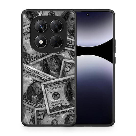 Θήκη Xiaomi Redmi Note 14 Pro 5G / Poco X7 Money Dollars από τη Smartfits με σχέδιο στο πίσω μέρος και μαύρο περίβλημα | Xiaomi Redmi Note 14 Pro 5G / Poco X7 Money Dollars case with colorful back and black bezels